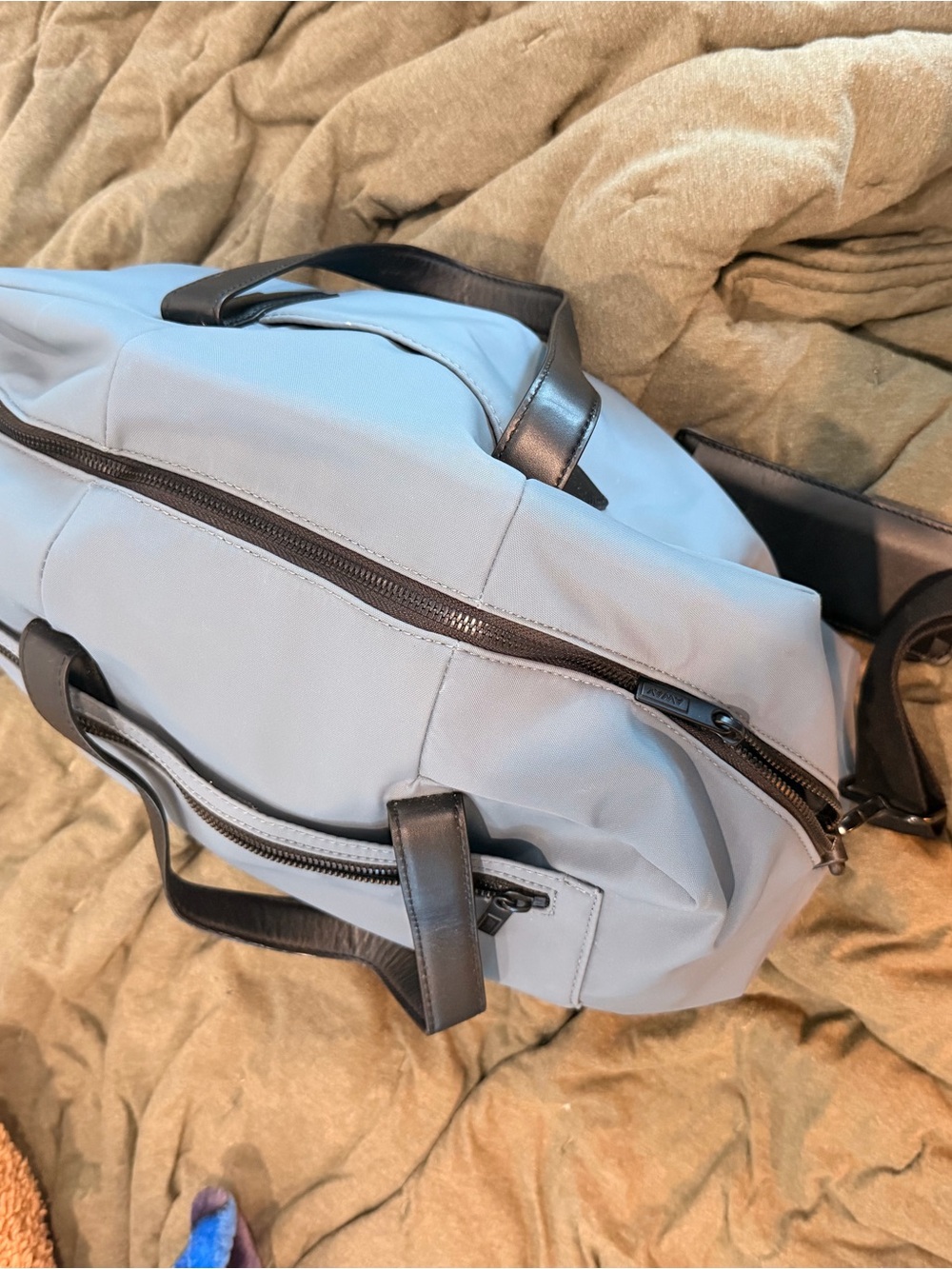 Away | Used Once | Blue Travel Weekend Bag with Black Accents Crossbody - Picture 6 of 6